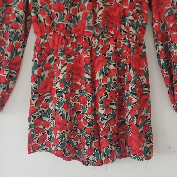 Red Flower Romper - Picture 3 of 4